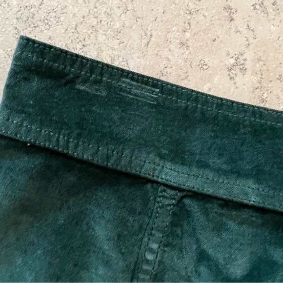 Madewell Velveteen Green A-Line Button Front Mini Skirt - Picture 7 of 11